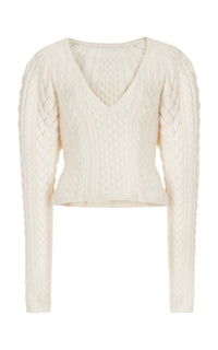 Arwel Sweater en ivoire 2/28 cachemire fil