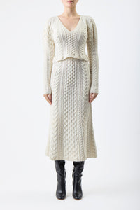 Arwel Sweater en ivoire 2/28 cachemire fil