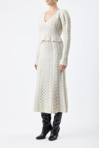 Arwel Sweater en ivoire 2/28 cachemire fil