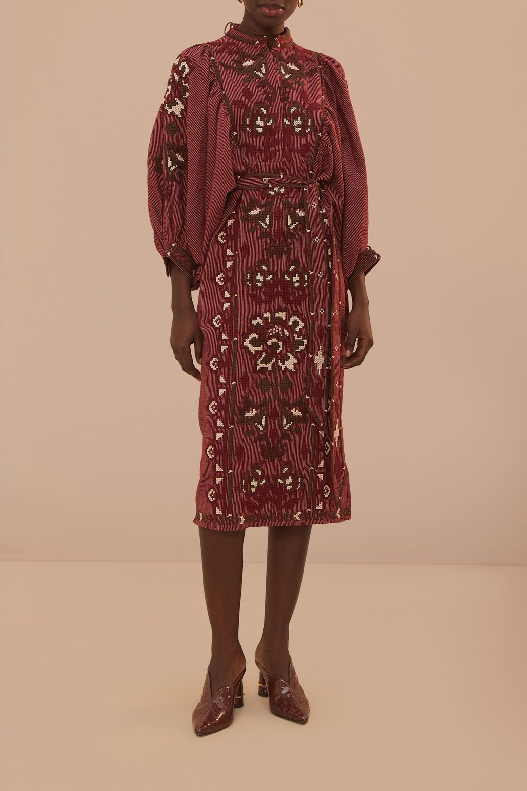 DJV_Burgundy Robes midi - Burgundy