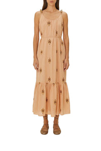 Anchor Tapestry maxi dress in cotton - Beige