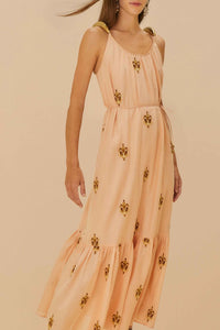 Anchor Tapestry maxi dress in cotton - Beige
