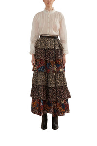 Blouse à manches longues en coton - Blanc