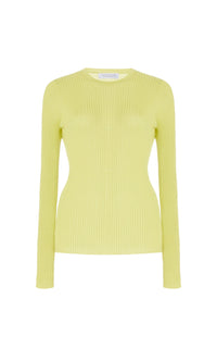Lime Adamite / Pull col rond Browning en cachemire - Lime Adamite