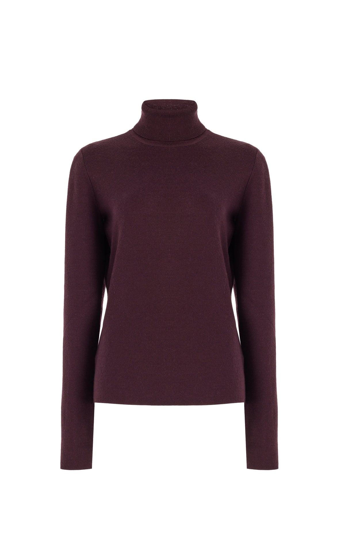 May Turtleneck en bordeaux profond wanaka mérinos cachemire