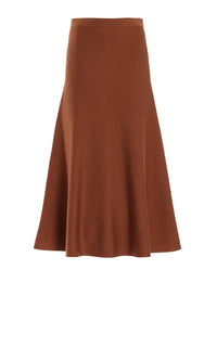 Freddie Skirt en cognac wanaka mérinos cachemire
