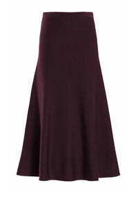 Freddie Skirt en bordeaux profond wanaka mérinos cachemire