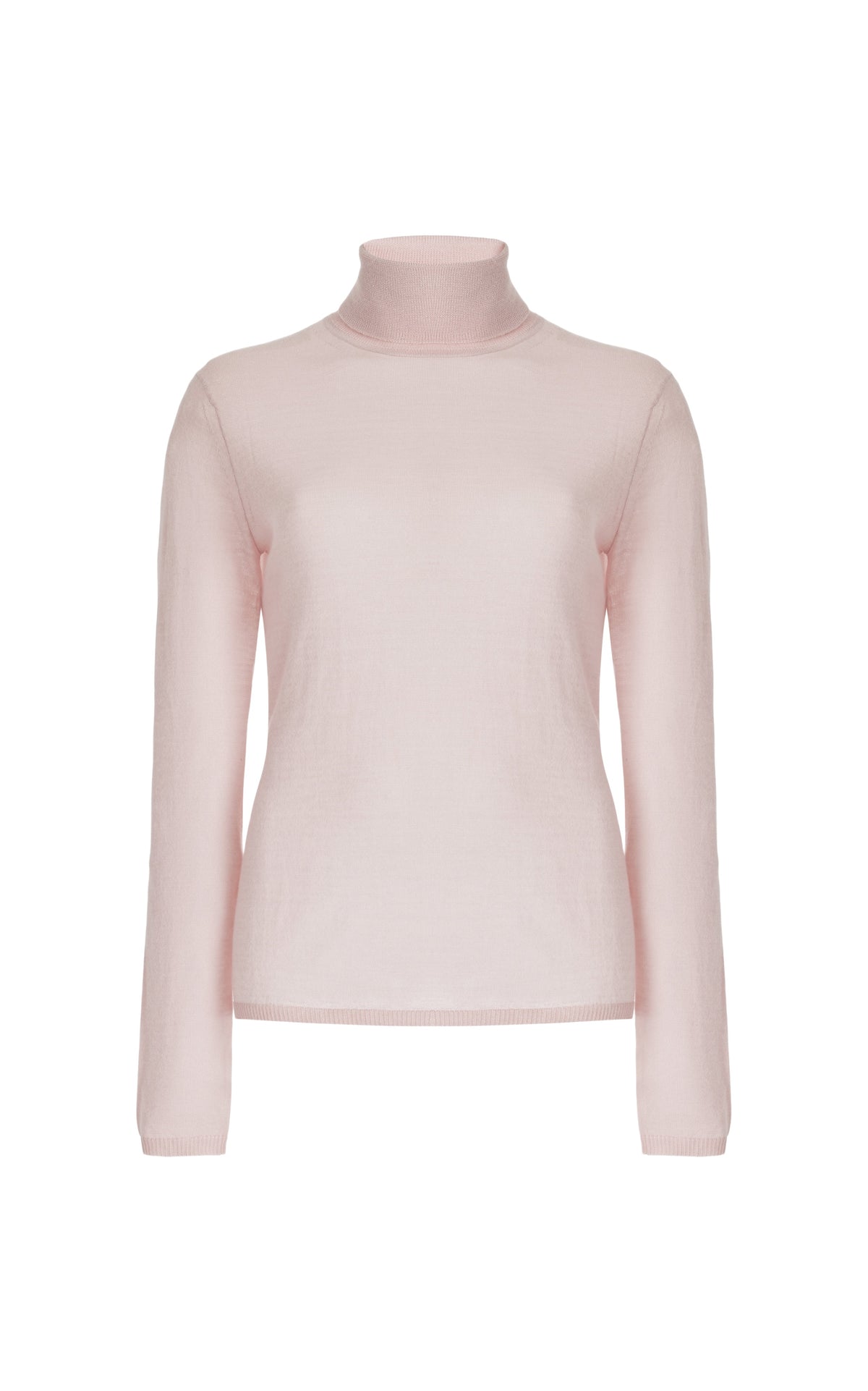 Blush / Pull à col roulé Costa en cachemire et soie - Blush