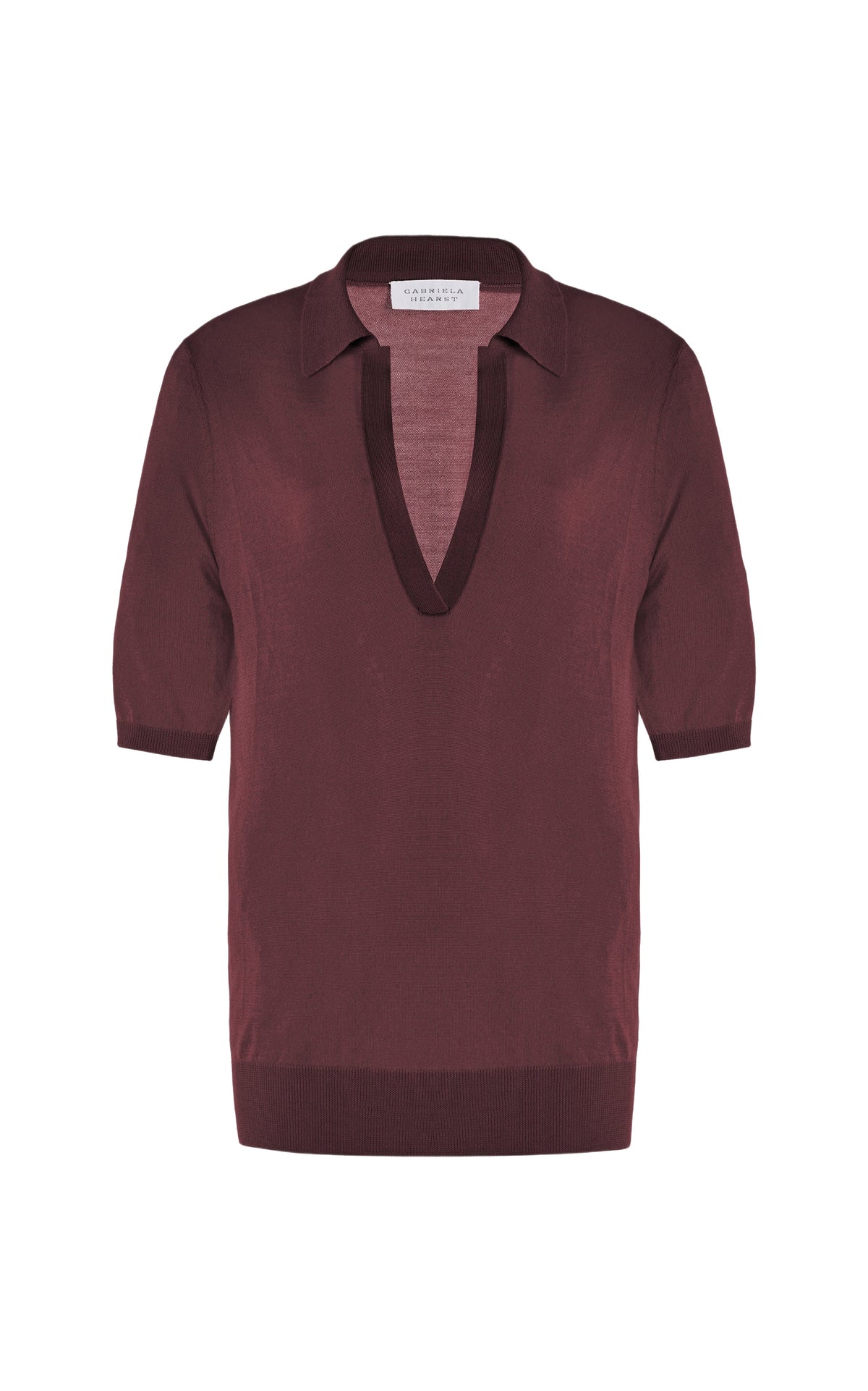 Deep Bordeaux / Polo Frank en cachemire - Deep Bordeaux