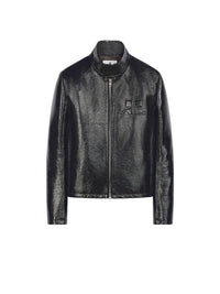 PREMIUM 35pcs NEW / VESTE BIKER ZIPPÉE EN VINYLE - Black