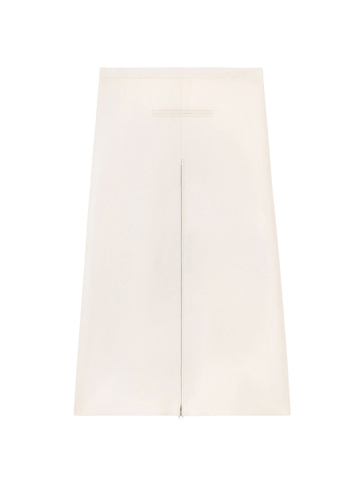 Jupe midi tailleur en twill - Natural