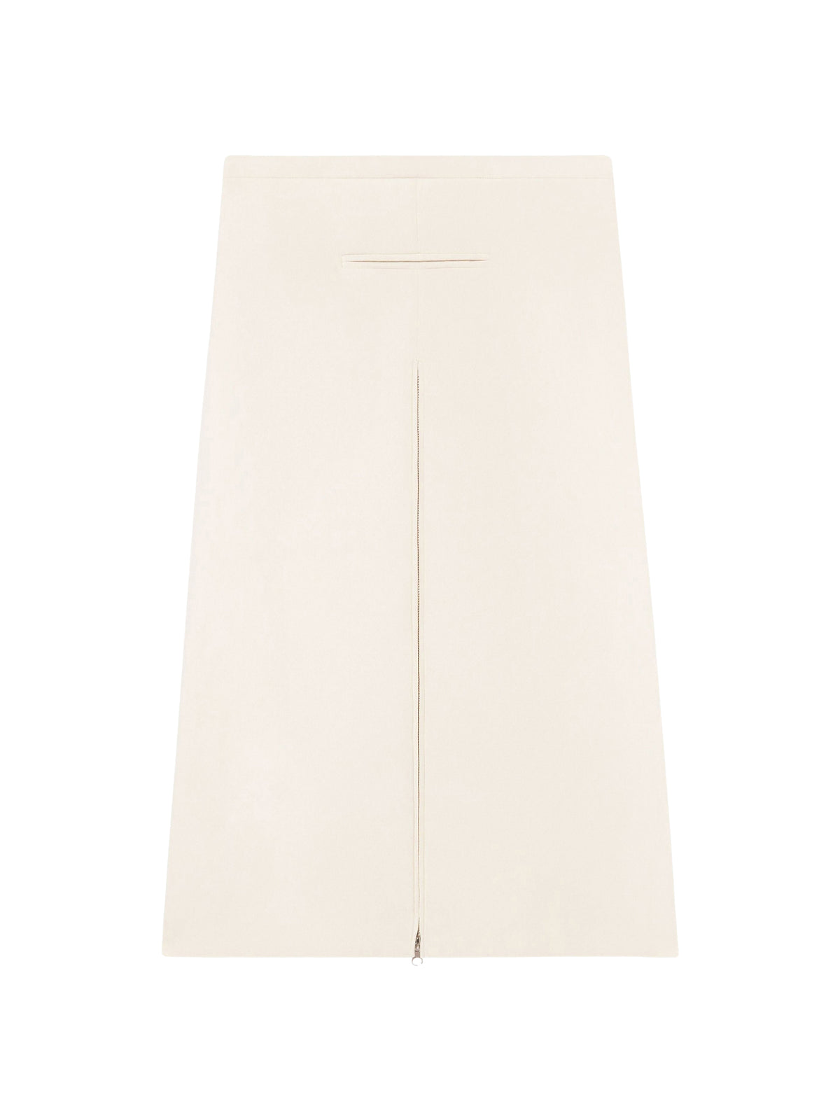 Heritage tailored midi skirt in crepe - Natural