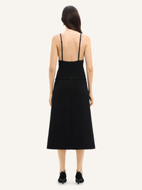 PRIX MARQUE : 130 / JUPE MIDI TAILLEUR HÉRITAGE EN CRÊPE