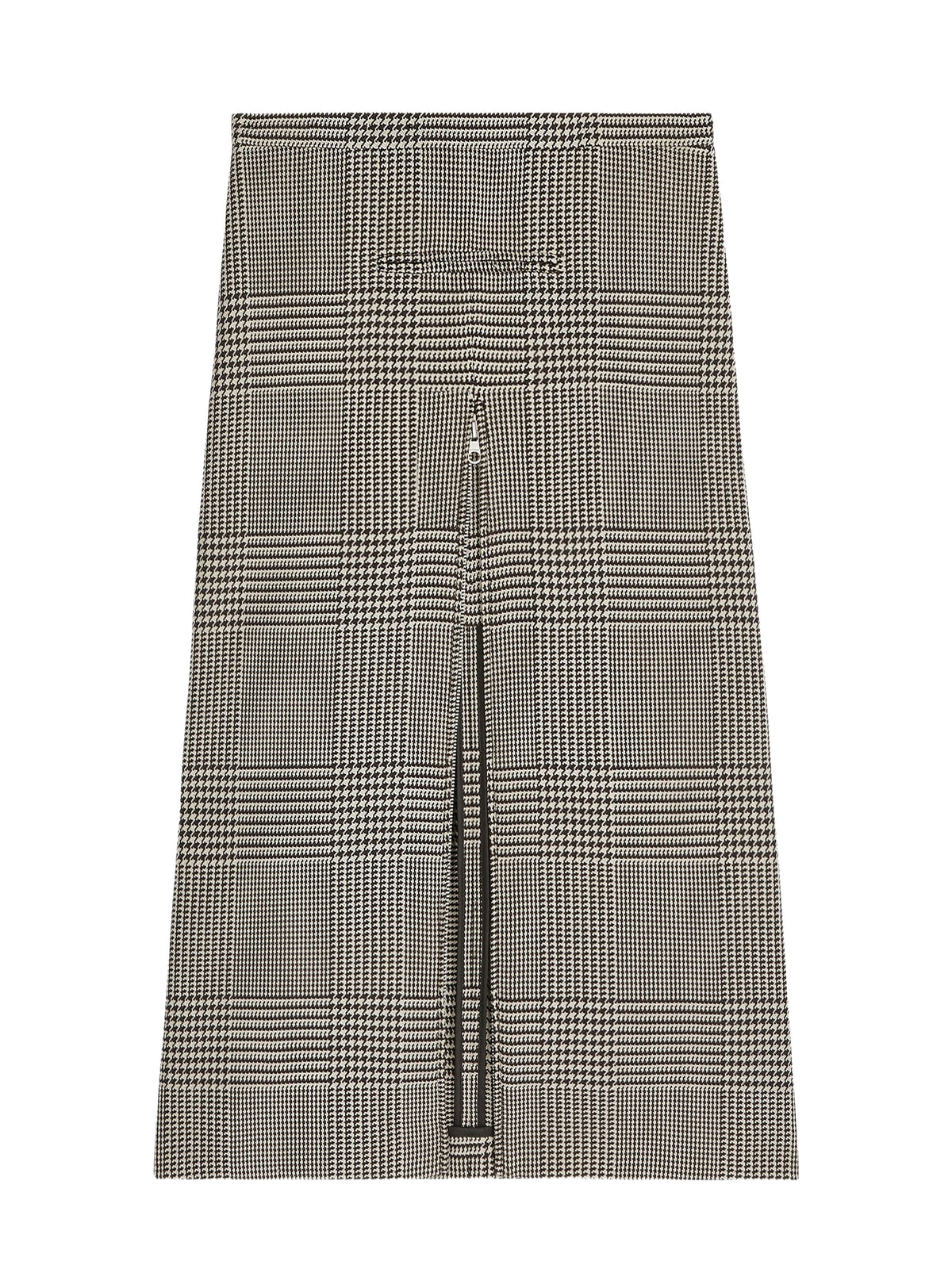 PRIX MARQUE : 130 / JUPE MIDI TAILLEUR ZIPPÉE PRINCE DE GALLES