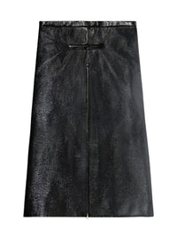 PRIX MARQUE : 140 / JUPE MIDI TAILLEUR ZIPPÉE EN VINYLE