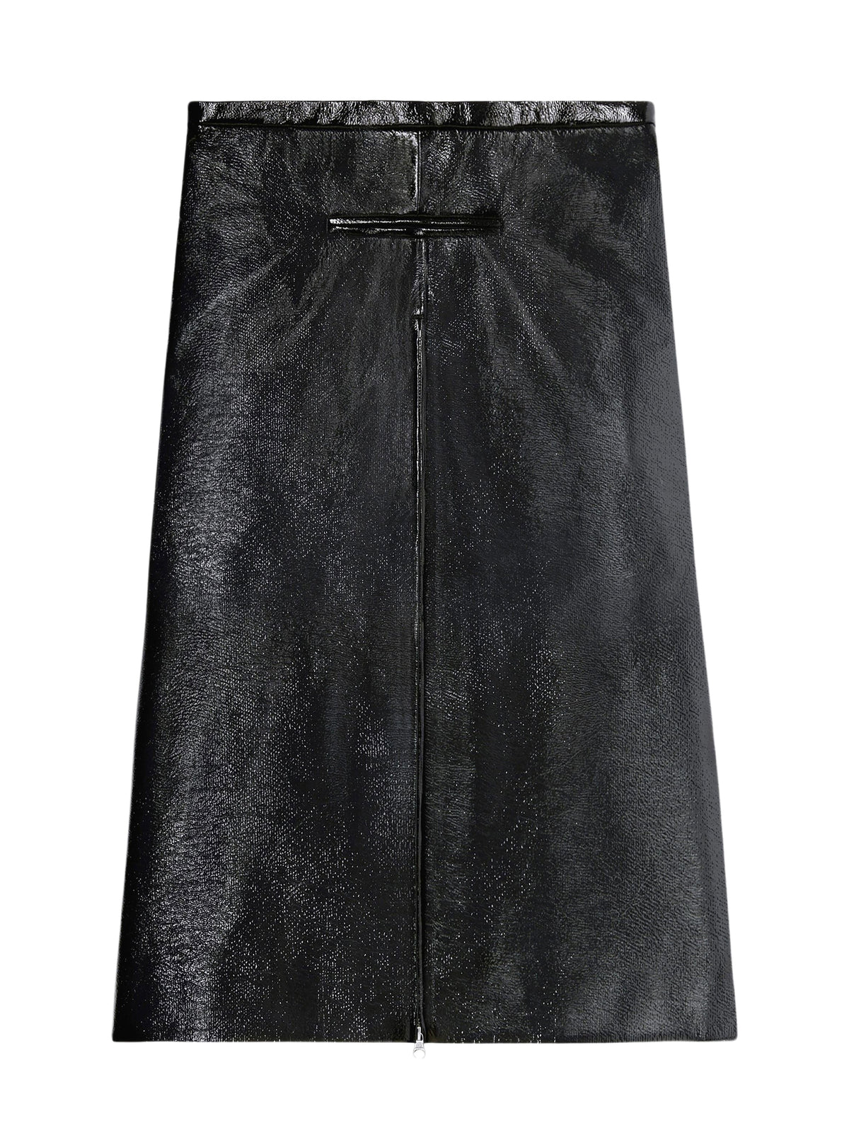 PRIX MARQUE : 140 / JUPE MIDI TAILLEUR ZIPPÉE EN VINYLE
