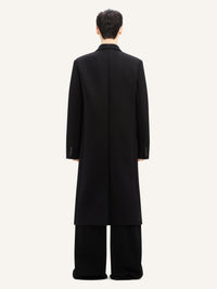 PREMIUM 17pcs NEW / MANTEAU LONG TAILLEUR EN LAINE - Black