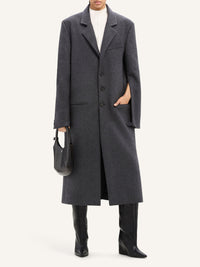 PREMIUM 11pcs NEW / MANTEAU LONG TAILLEUR EN LAINE - Gris Chine