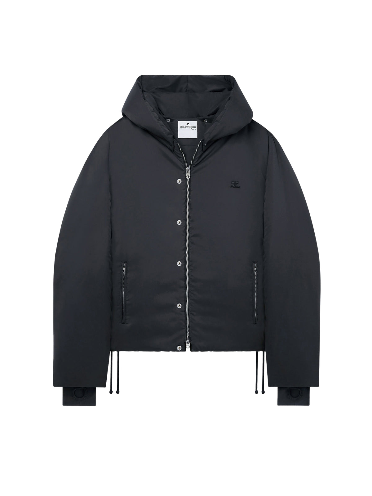 Doudoune à capuche en nylon - Black