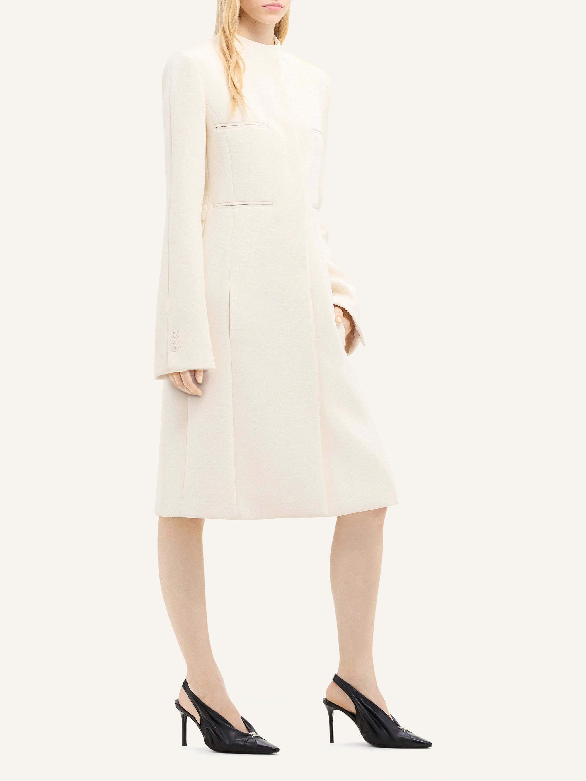 PREMIUM 19pcs NEW / MANTEAU HÉRITAGE COL OFFICER EN CRÊPE