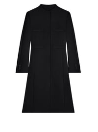 PRIX MARQUE : 390 / MANTEAU HÉRITAGE COL OFFICER EN CRÊPE