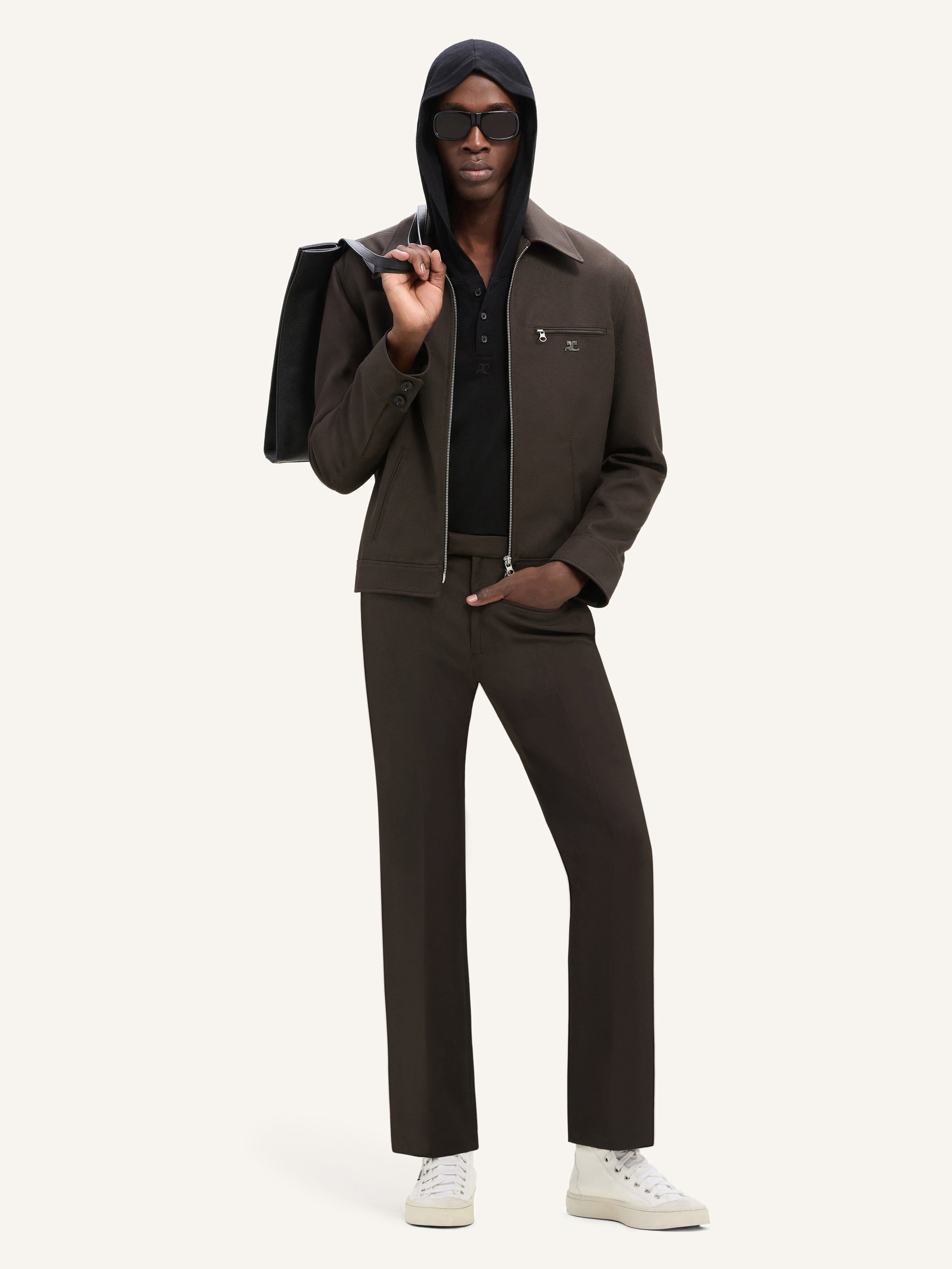 PREMIUM 16pcs NEW / PANTALON HÉRITAGE RÉTRO EN TWILL - Mud brown