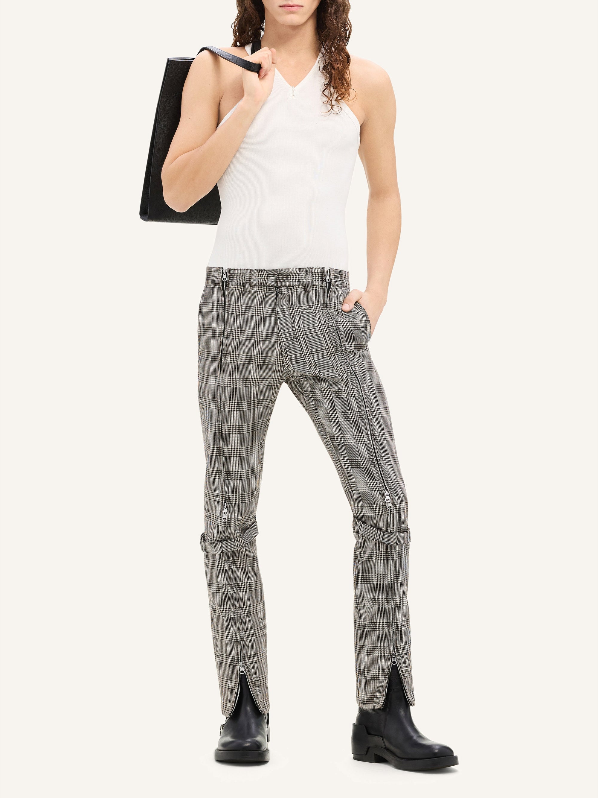 PREMIUM 1pcs NEW / PANTALON TAILLEUR PRINCE DE GALLES