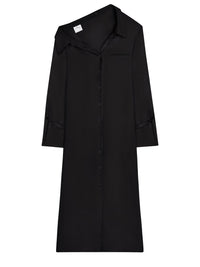 Robe chemise Modular en crêpe - Black