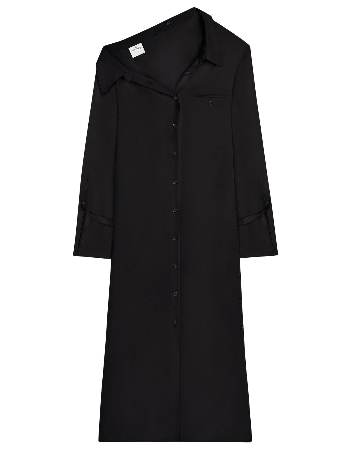 Robe chemise Modular en crêpe - Black
