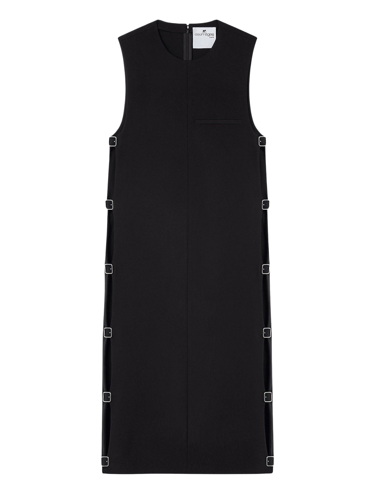 Robe midi multi-sangles en laine - Black