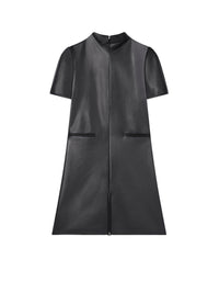PRIX MARQUE : 210 / ROBE TRAPÈZE EFFET CUIR