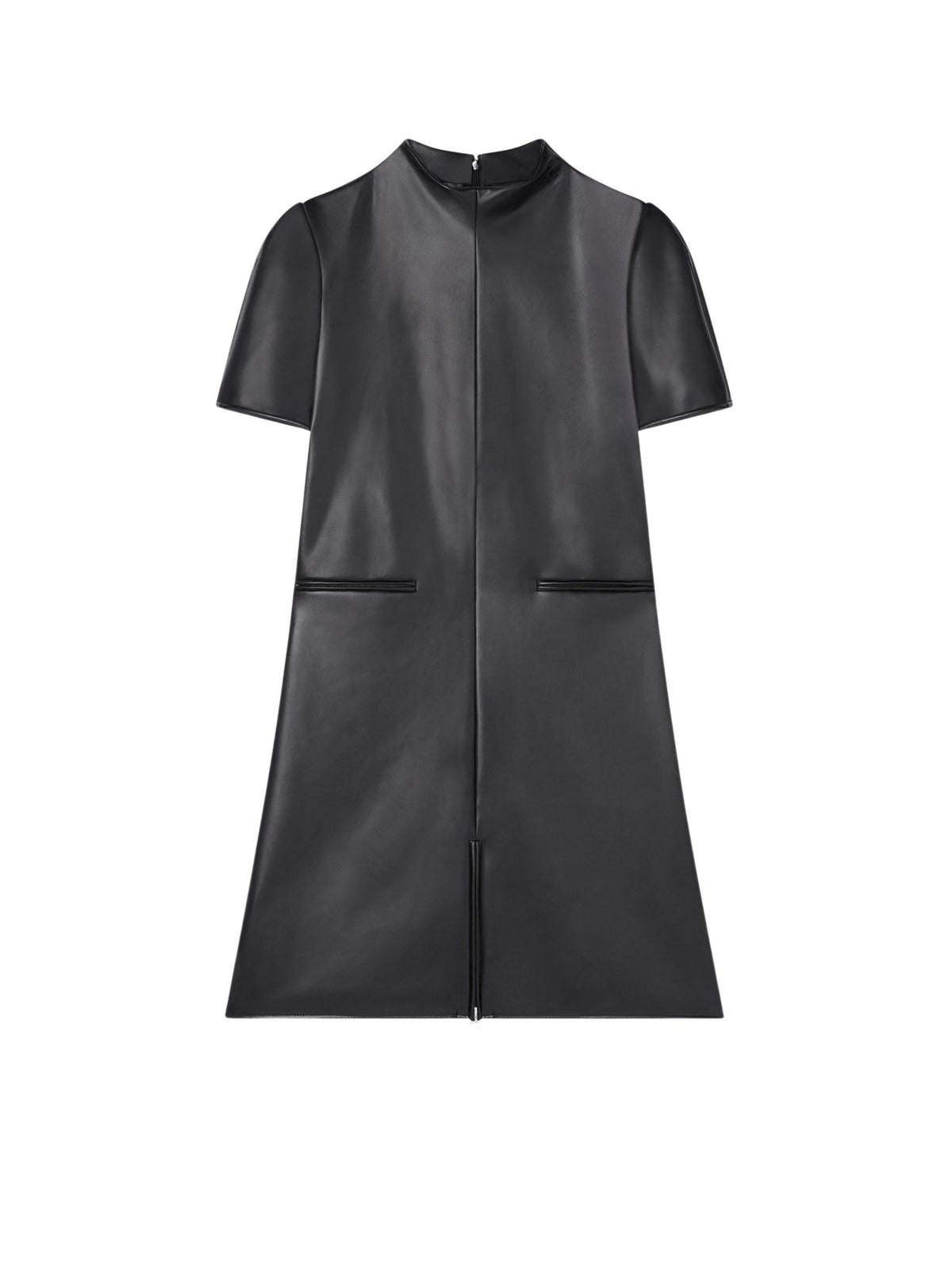 PRIX MARQUE : 210 / ROBE TRAPÈZE EFFET CUIR