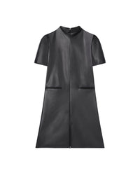 PRIX MARQUE : 210 / ROBE TRAPÈZE EFFET CUIR
