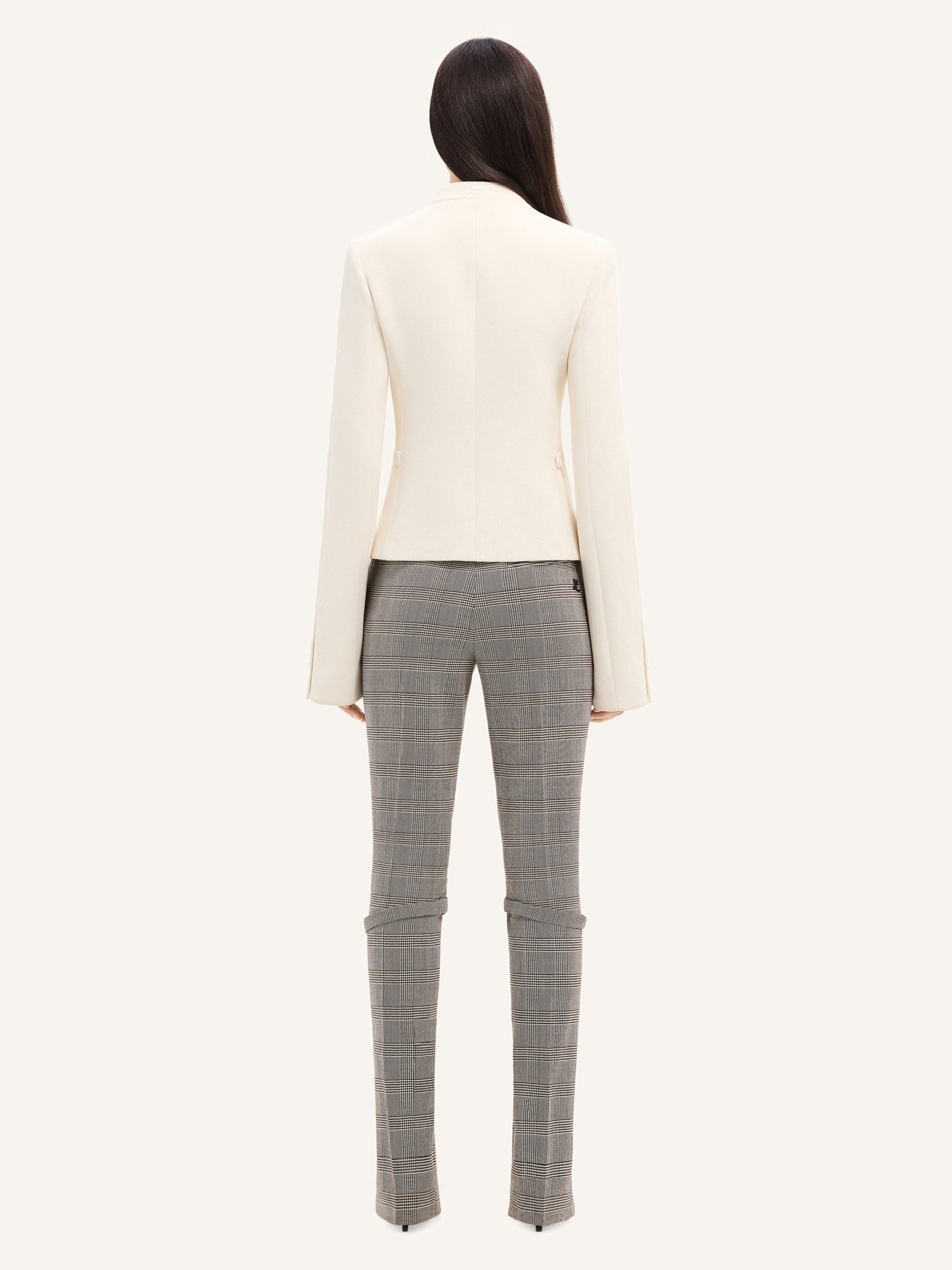 VESTE TAILLEUR HÉRITAGE COL OFFICIER EN CRÊPE