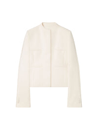 VESTE TAILLEUR HÉRITAGE COL OFFICIER EN CRÊPE