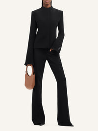 VESTE TAILLEUR HÉRITAGE COL OFFICIER EN CRÊPE