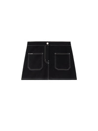 PREMIUM 52pcs NEW / MINI JUPE 2 POCHES EN DENIM SURPIQUÉ