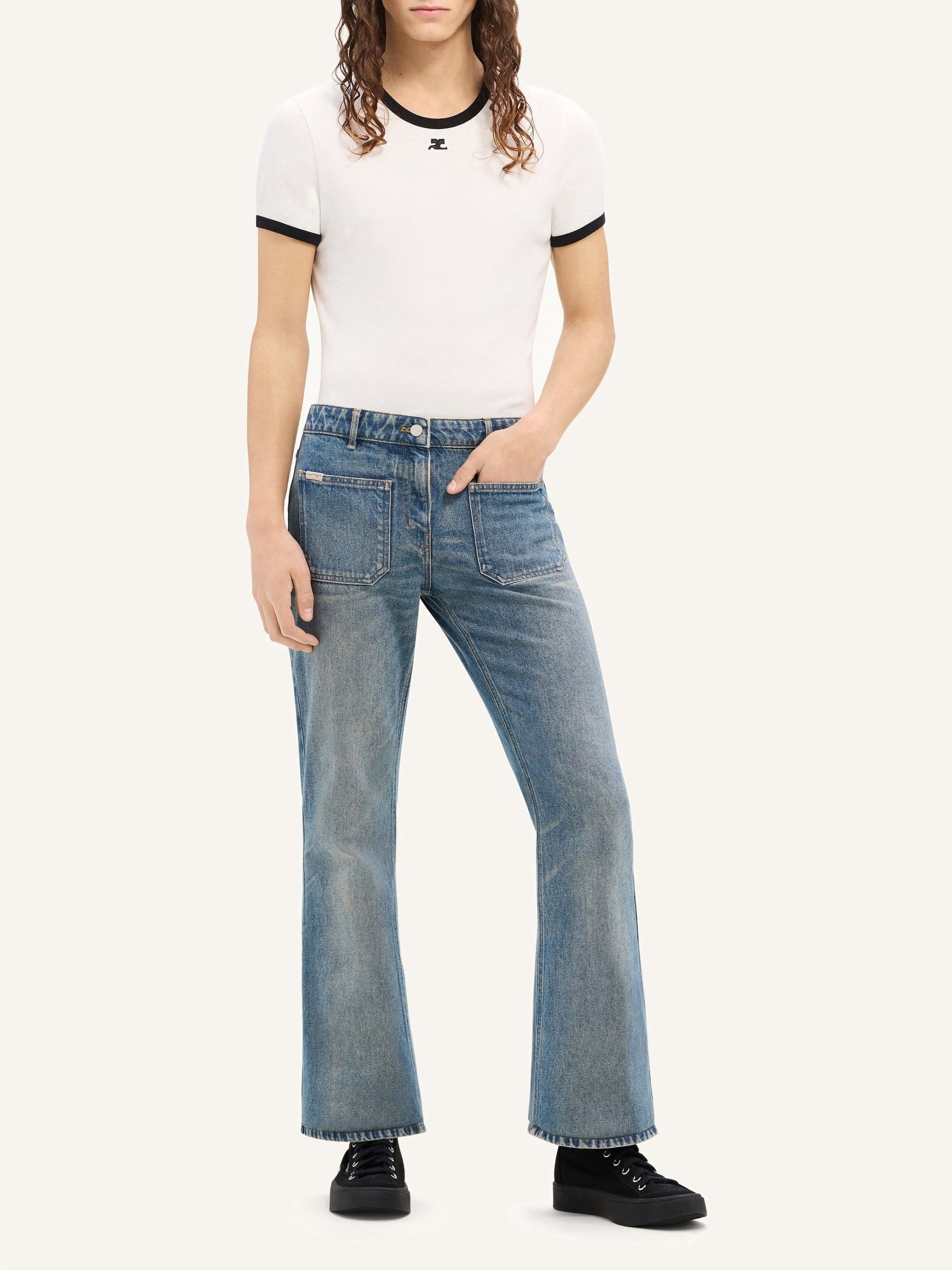 PREMIUM 18pcs NEW / PANTALON 2 POCHES EN DENIM - Vintage Medium Blue