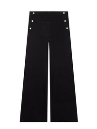 PREMIUM 35pcs NEW / PANTALON BAGGY POCHE FRONTALE EN DENIM - Black