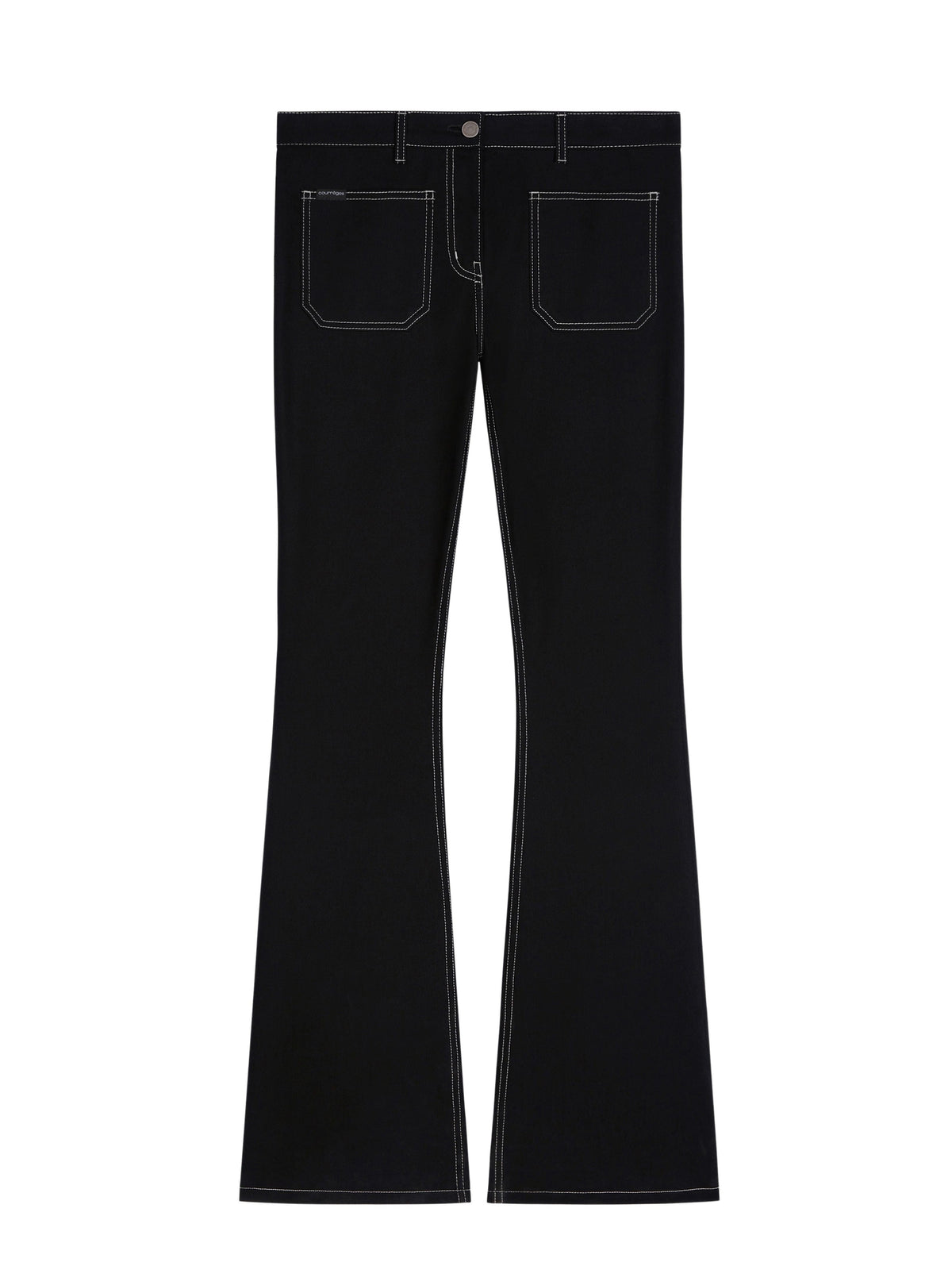 PANTALON BOOTCUT 2 POCHES EN DENIM SURPIQUÉ