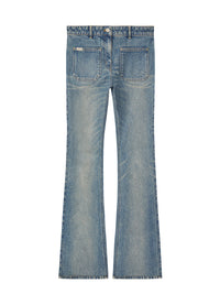 PREMIUM 28pcs NEW / PANTALON BOOTCUT 2 POCHES EN DENIM - Vintage Medium Blue