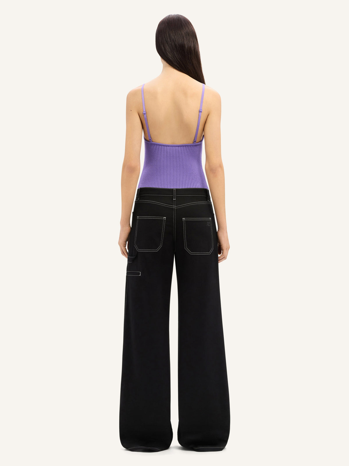 PRIX MARQUE : 120 / PANTALON BAGGY HAMMER EN DENIM SURPIQUÉ