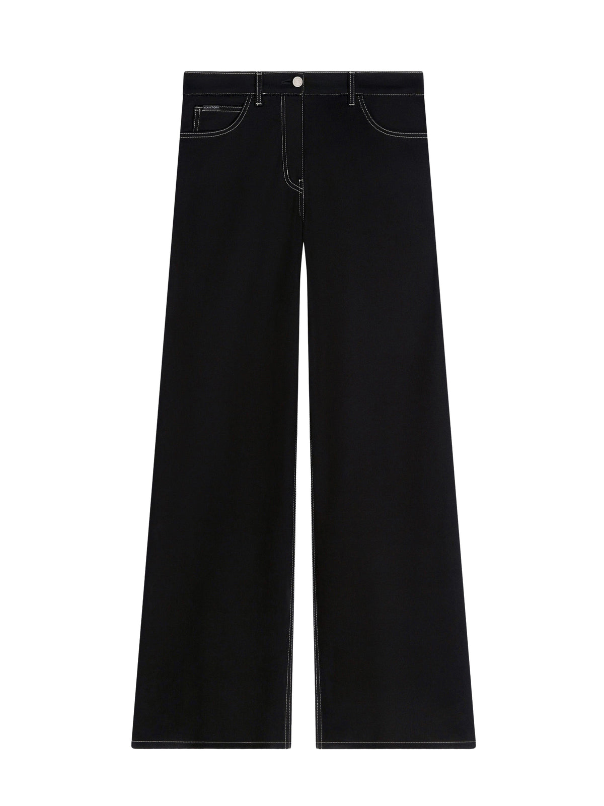 Pantalon baggy Hammer en denim surpiqué - Black & White