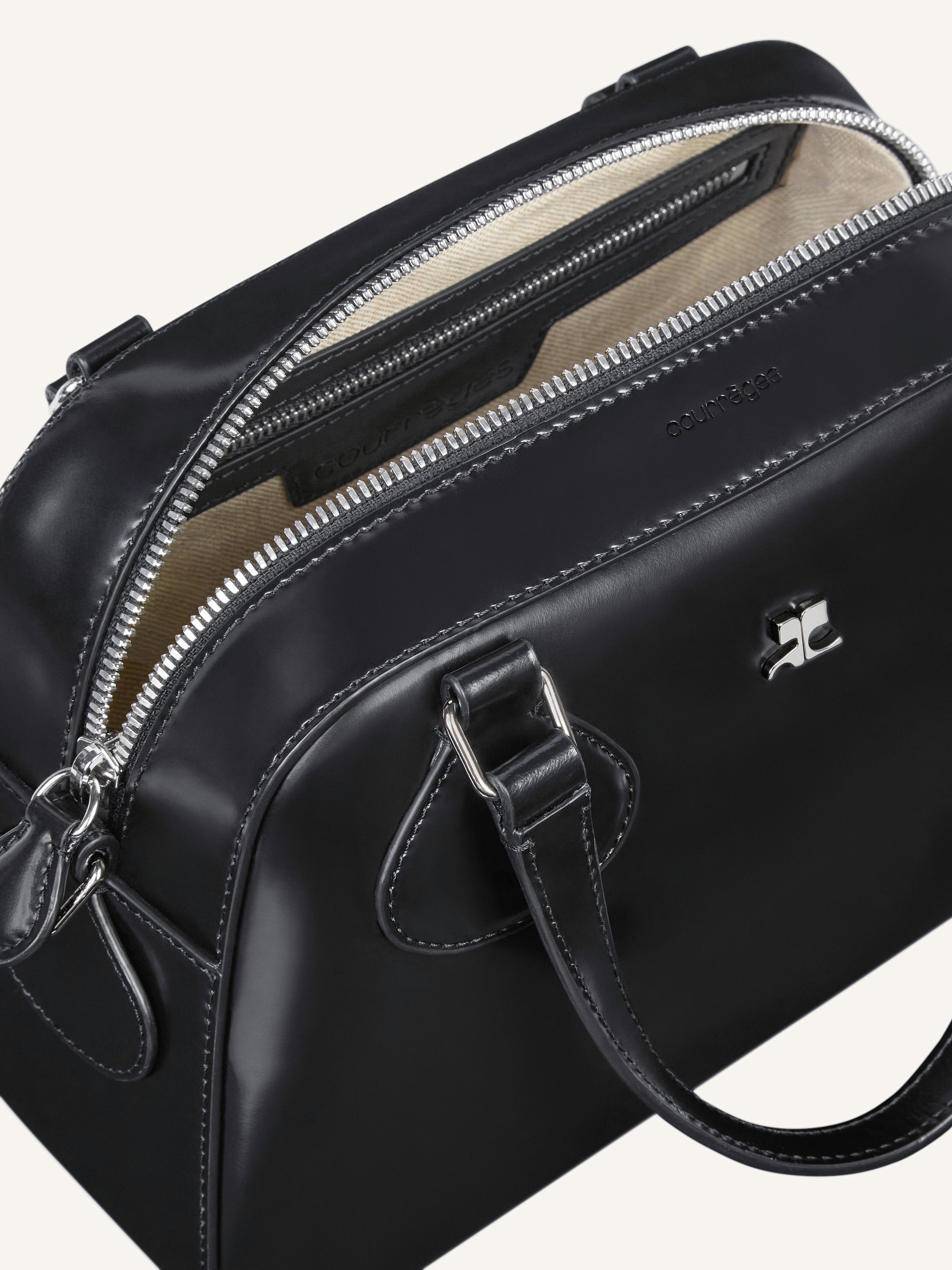 PREMIUM 17pcs NEW / SAC BOWLING AC EN CUIR GLACÉ - Black