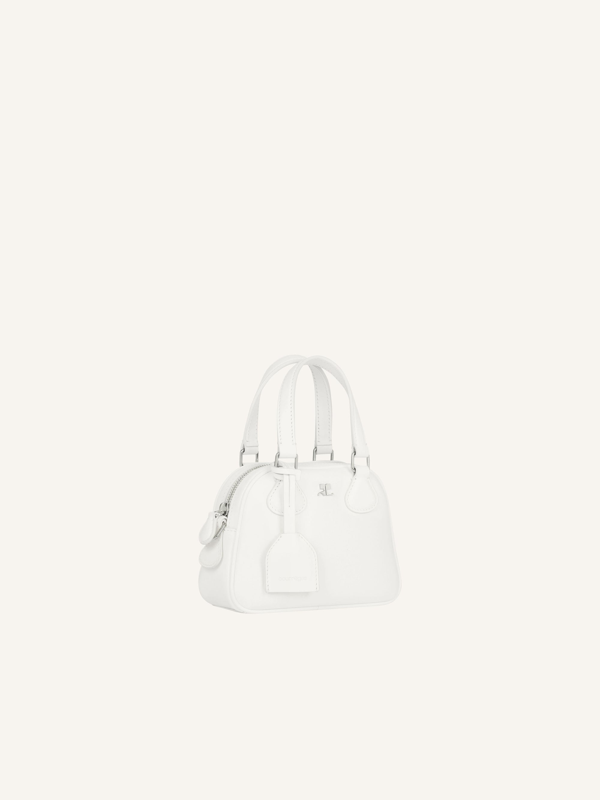 PREMIUM 15pcs NEW / MINI SAC BOWLING AC EN CUIR LISSE - Heritage white