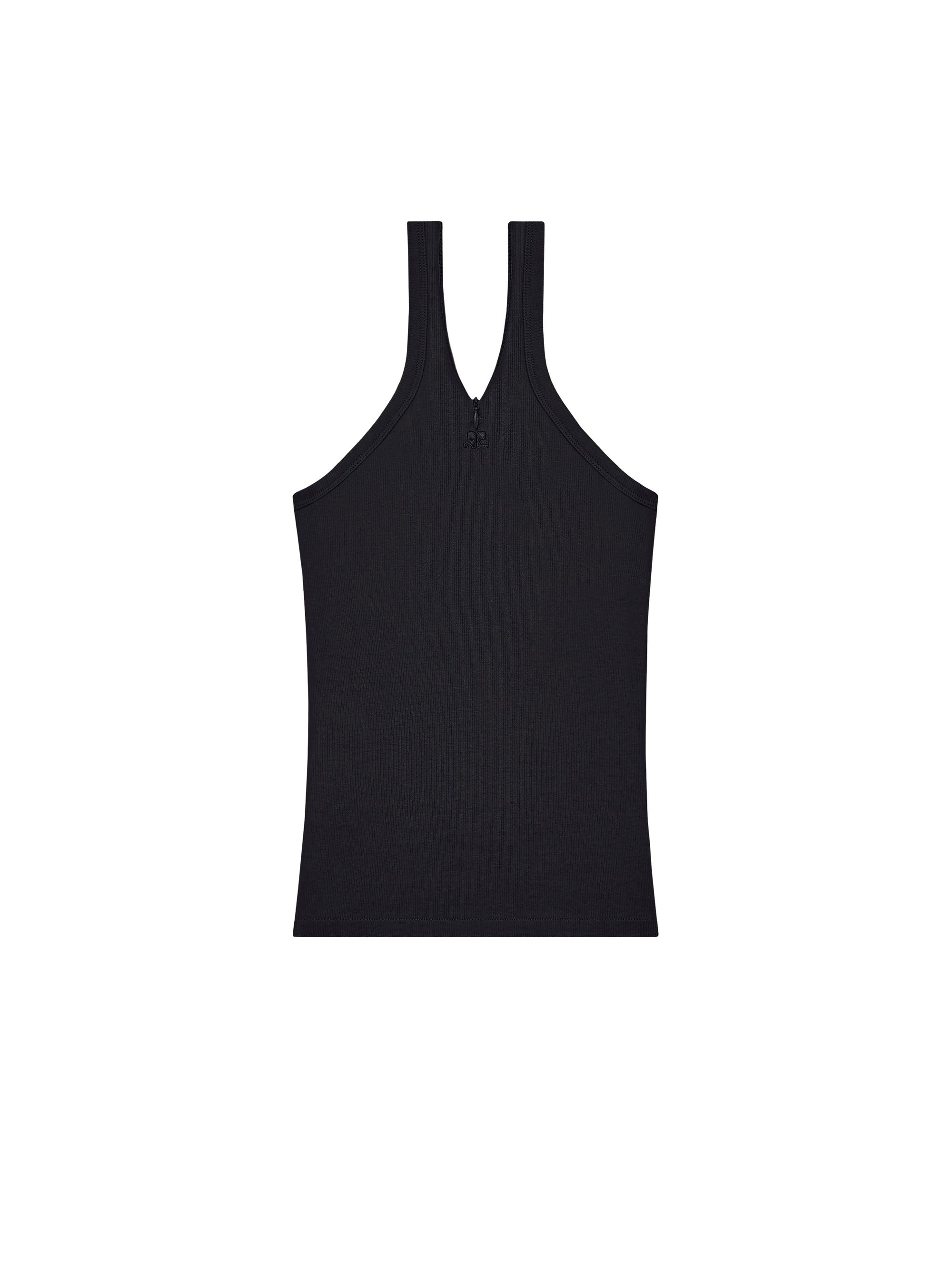 PREMIUM 59pcs NEW / DÉBARDEUR CÔTELÉ CROISÉ 90'S - Black