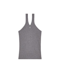 PREMIUM 9pcs NEW / DÉBARDEUR CÔTELÉ CROISÉ 90'S - Dark Heather Grey