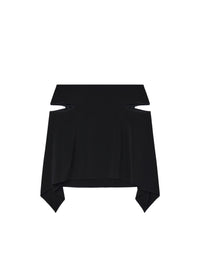 PREMIUM 29pcs NEW / MINI JUPE ZIPPÉE EN CRÊPE - Black