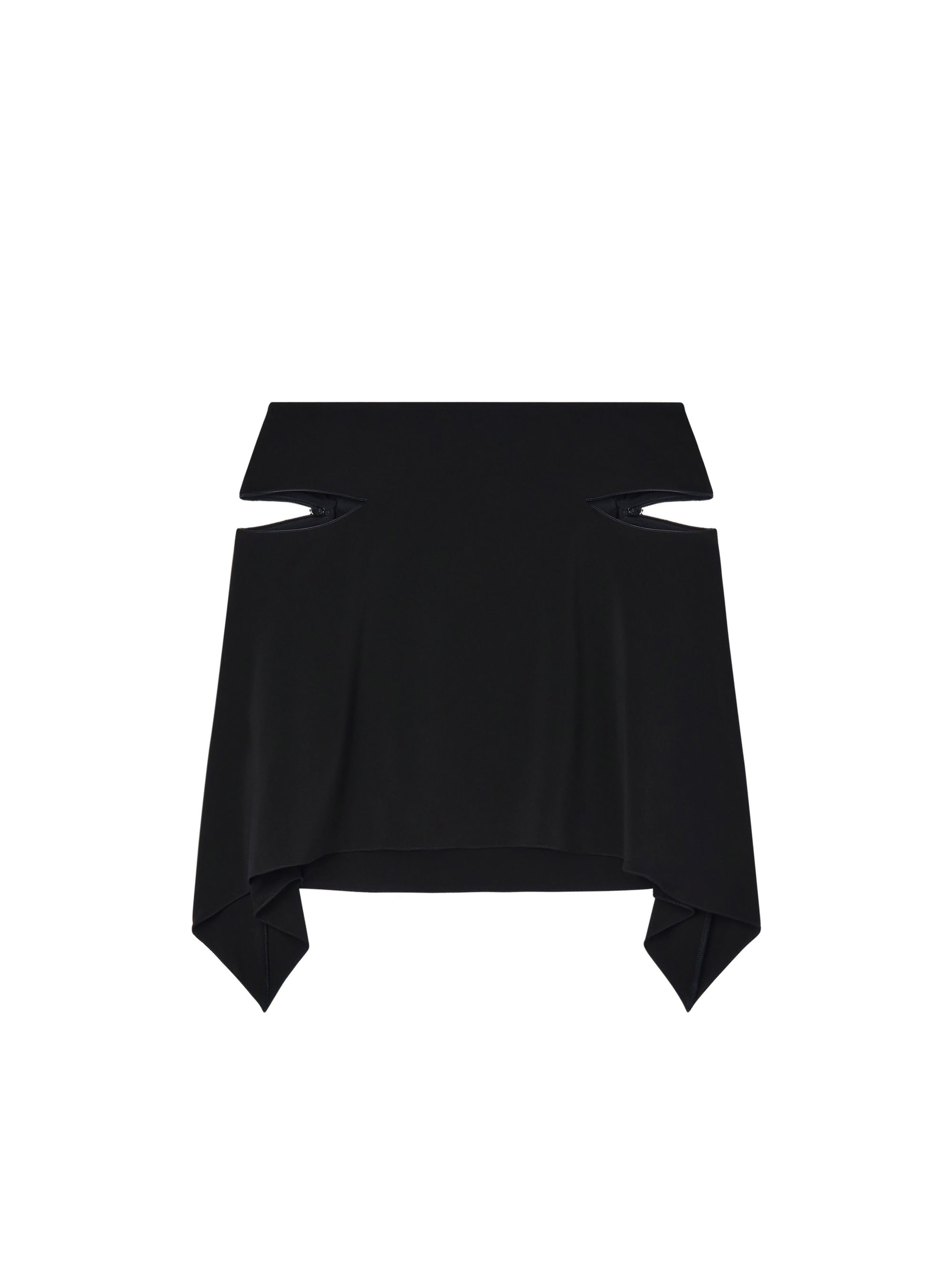 PREMIUM 29pcs NEW / MINI JUPE ZIPPÉE EN CRÊPE - Black