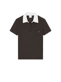PREMIUM 48pcs NEW / POLO CONTRASTÉ EN COTON - Mud brown